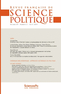 Revue française de science politique 69-2, avril 2019